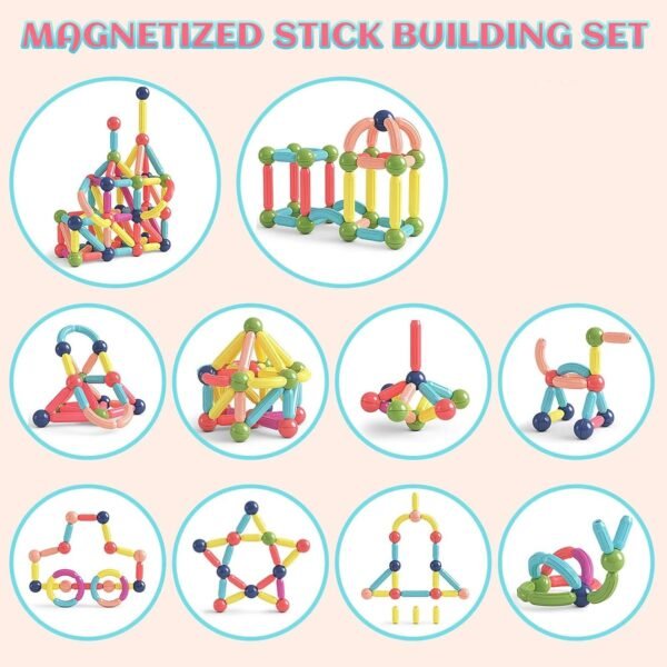 Magnetic Bar Blocks  42 Pieces Set (MultiColour)