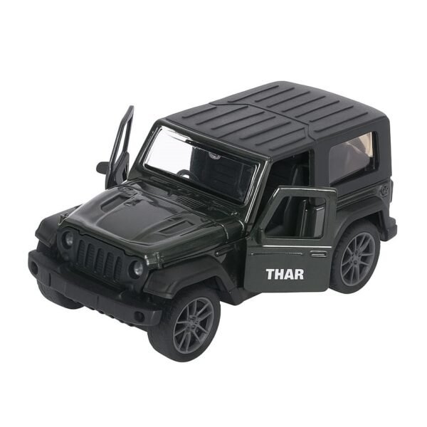 Die Cast Thar Toy Car Metal Body Openable Doors and Pull-Back Action (Black)